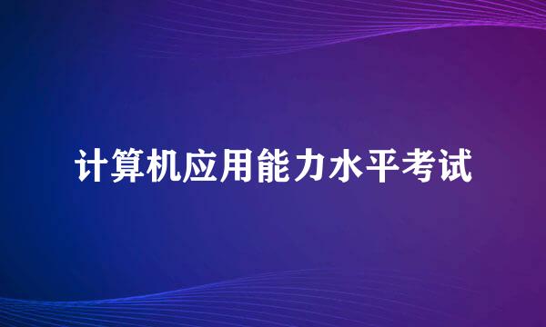 计算机应用能力水平考试