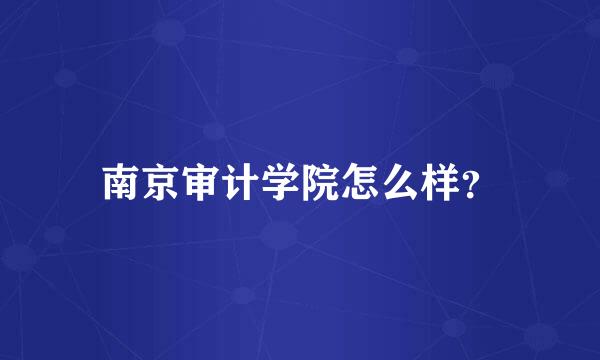 南京审计学院怎么样？