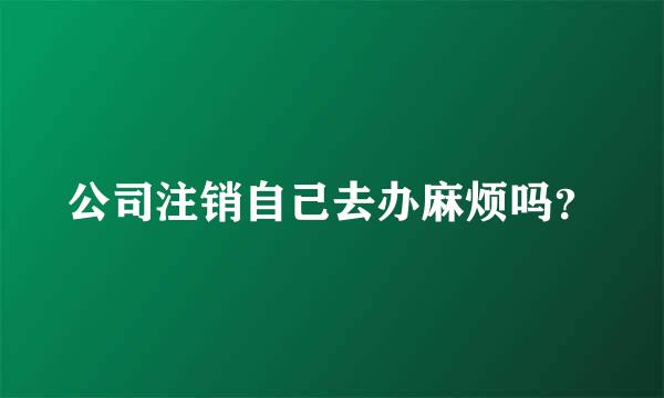 公司注销自己去办麻烦吗？