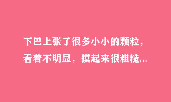 下巴上张了很多小小的颗粒，看着不明显，摸起来很粗糙，怎么回事？？如题 谢谢了