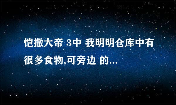 恺撒大帝 3中 我明明仓库中有很多食物,可旁边 的市场为什么会没有食物来源 呢?