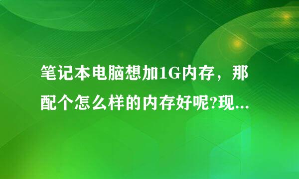 笔记本电脑想加1G内存，那配个怎么样的内存好呢?现在价钱大概是多少?我的电脑是HPCQ45