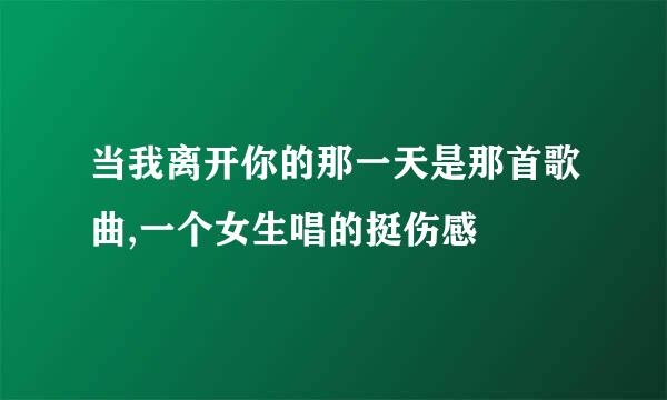 当我离开你的那一天是那首歌曲,一个女生唱的挺伤感