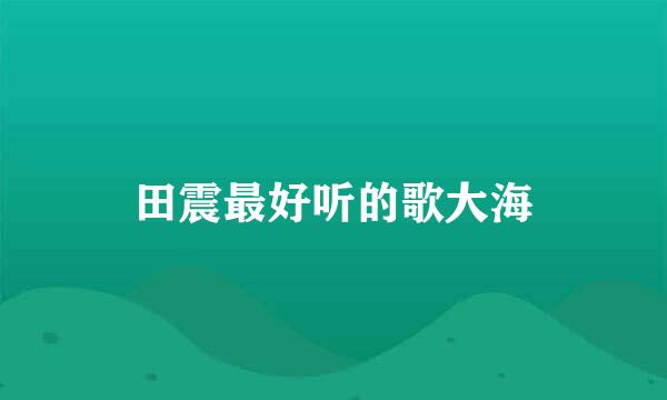 田震最好听的歌大海