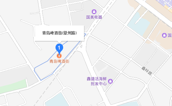 青岛市登州路啤酒街位于哪个区