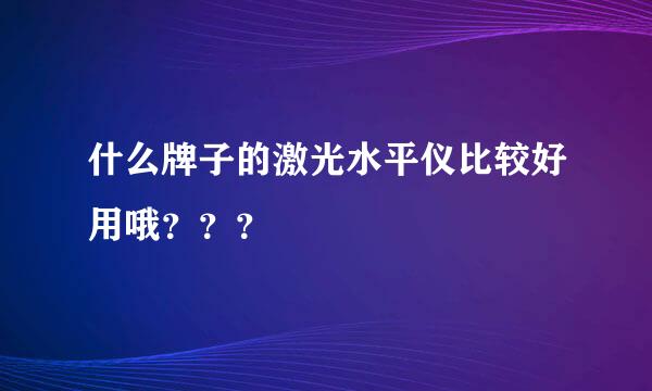 什么牌子的激光水平仪比较好用哦？？？