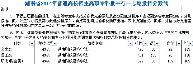 湖南财政经济学院有专科吗