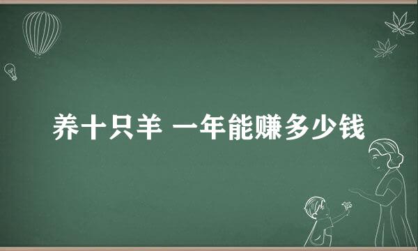 养十只羊 一年能赚多少钱