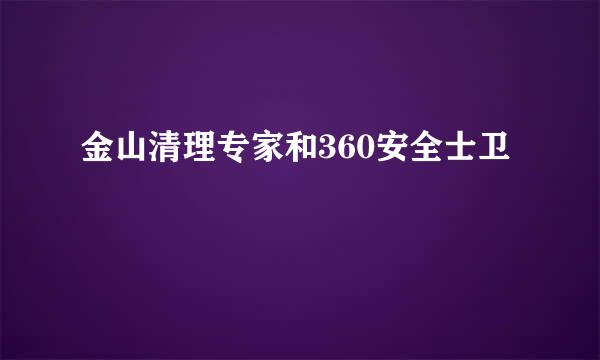 金山清理专家和360安全士卫