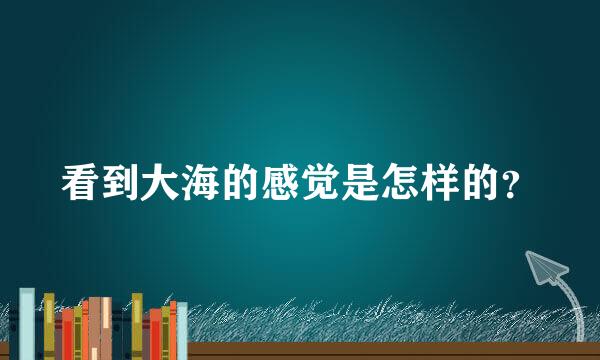 看到大海的感觉是怎样的？