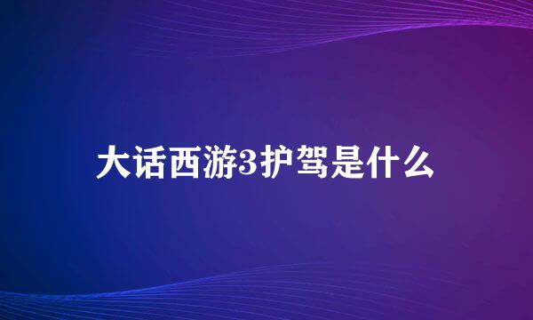 大话西游3护驾是什么