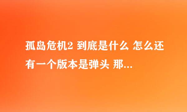 孤岛危机2 到底是什么 怎么还有一个版本是弹头 那位大哥能解释清楚