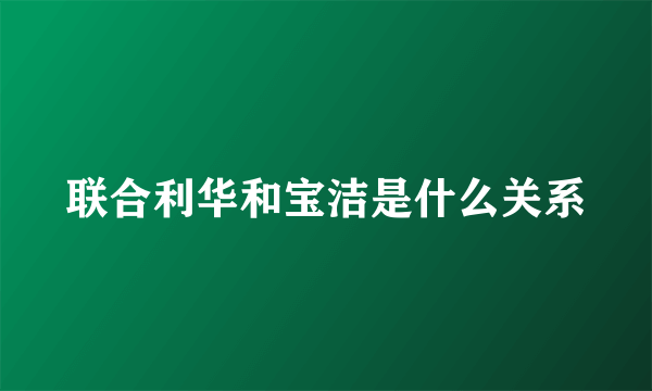 联合利华和宝洁是什么关系