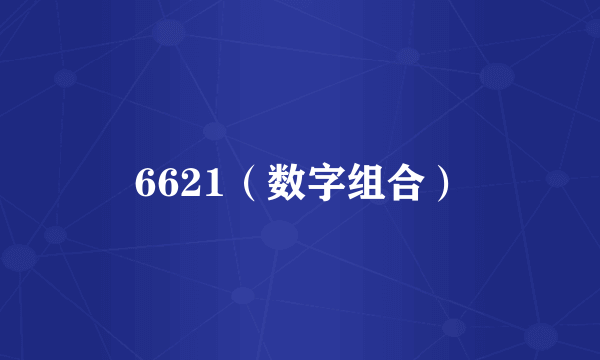 6621（数字组合）