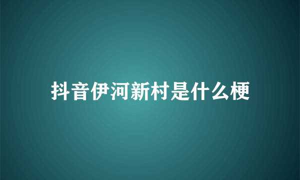 抖音伊河新村是什么梗