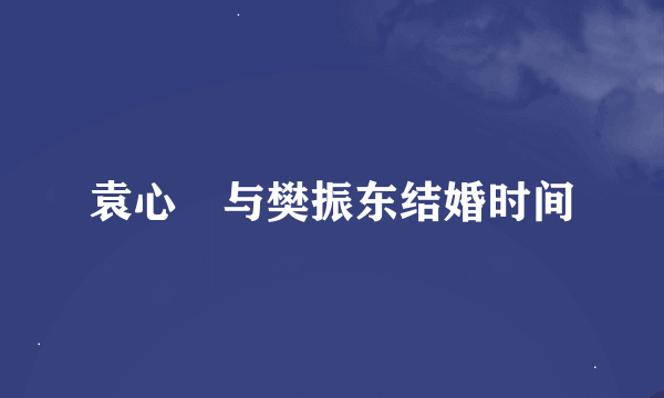 袁心玥与樊振东结婚时间