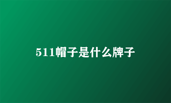 511帽子是什么牌子