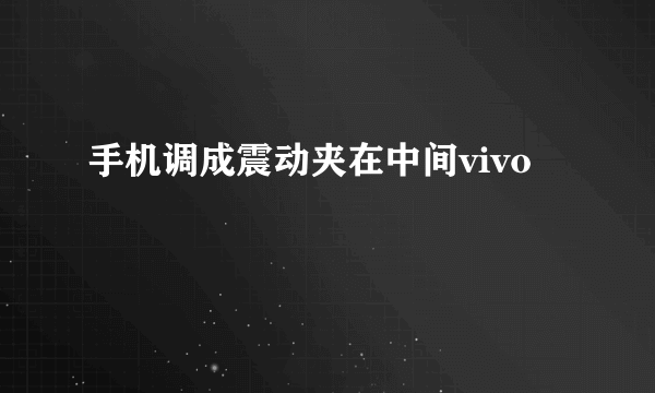 手机调成震动夹在中间vivo