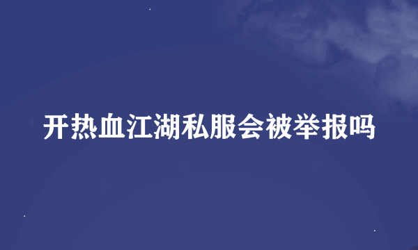 开热血江湖私服会被举报吗