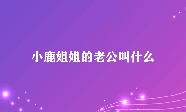 小鹿姐姐的老公叫什么