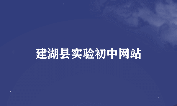 建湖县实验初中网站