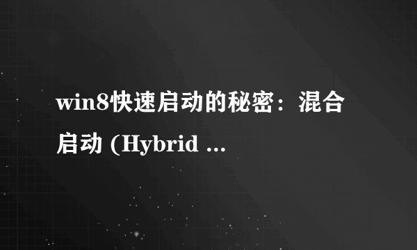 win8快速启动的秘密：混合启动 (Hybrid Boot)