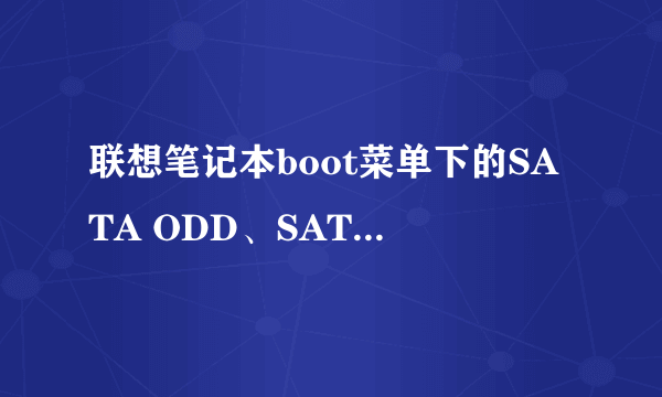 联想笔记本boot菜单下的SATA ODD、SATA HDD、Network Boot代表什么？