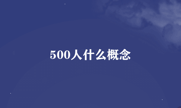 500人什么概念