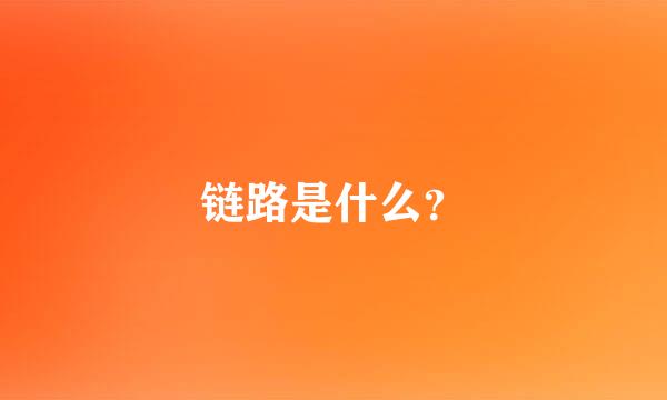 链路是什么？