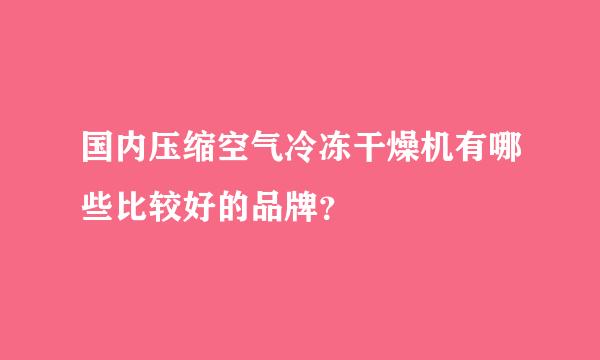 国内压缩空气冷冻干燥机有哪些比较好的品牌？