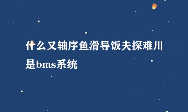 什么又轴序鱼滑导饭夫探难川是bms系统