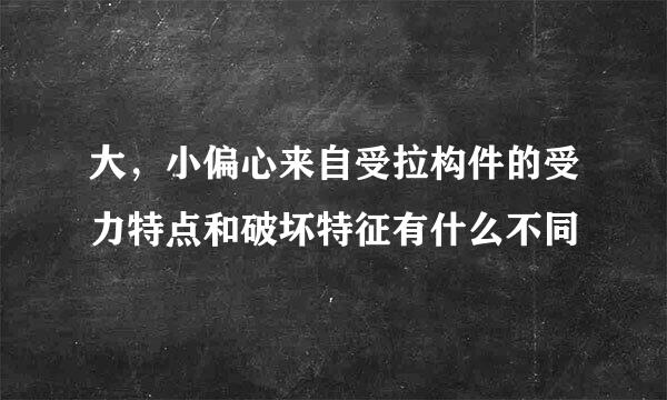 大，小偏心来自受拉构件的受力特点和破坏特征有什么不同