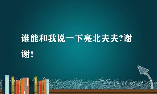 谁能和我说一下亮北夫夫?谢谢！