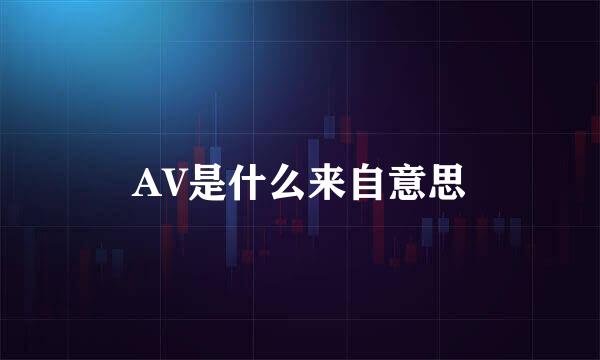 AV是什么来自意思