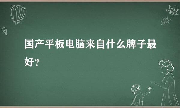 国产平板电脑来自什么牌子最好？