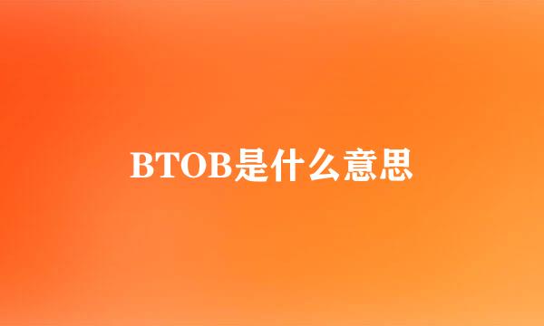 BTOB是什么意思