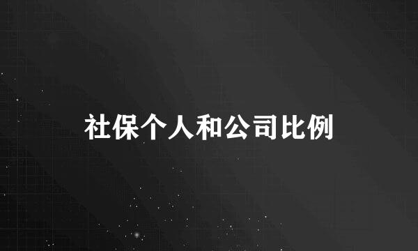 社保个人和公司比例