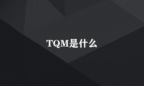 TQM是什么