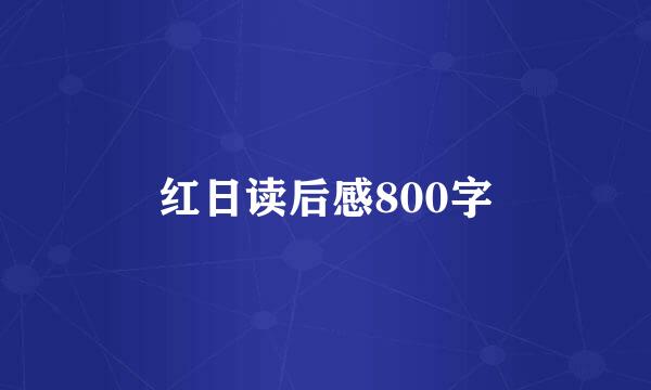 红日读后感800字