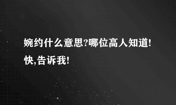 婉约什么意思?哪位高人知道!快,告诉我!