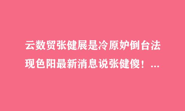 云数贸张健展是冷原妒倒台法现色阳最新消息说张健傻！一个傻全部傻吗？而且张健出钱修希望小学！而且带队伍看望那些！你们做不傻