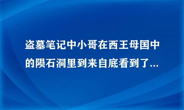 盗墓笔记中小哥在西王母国中的陨石洞里到来自底看到了什么？居然会使他受到如此大的刺激