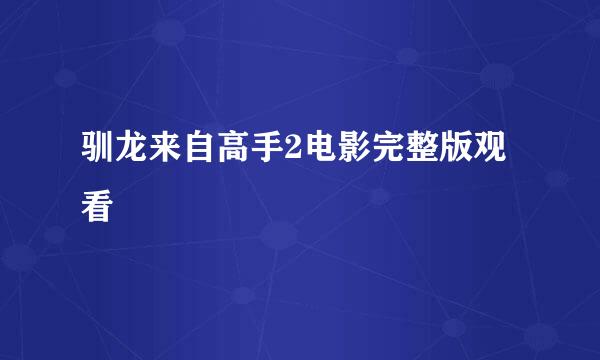 驯龙来自高手2电影完整版观看