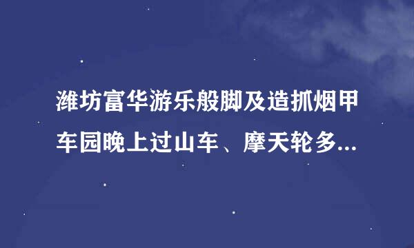 潍坊富华游乐般脚及造抓烟甲车园晚上过山车、摩天轮多少钱？不买通票行不行？