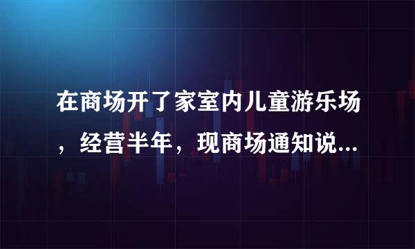 在商场开了家室内儿童游乐场，经营半年，现商场通知说消防局对于场地的消防通道验收有问题