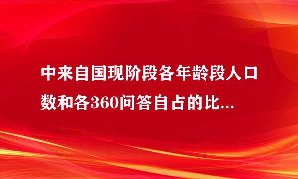 中来自国现阶段各年龄段人口数和各360问答自占的比例是多少??