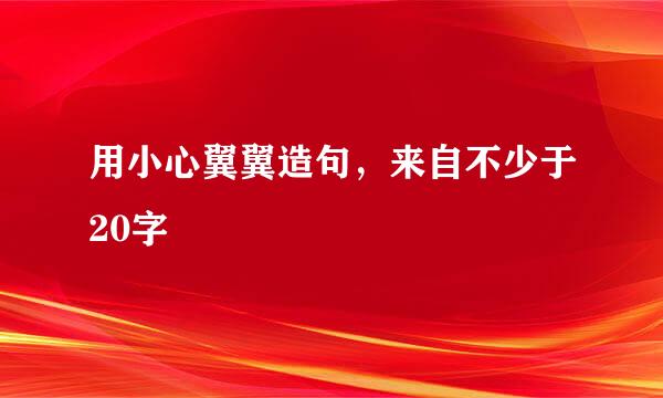 用小心翼翼造句，来自不少于20字