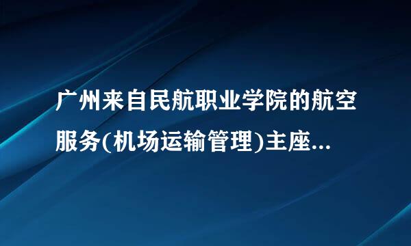 广州来自民航职业学院的航空服务(机场运输管理)主座尔要工作是什么?