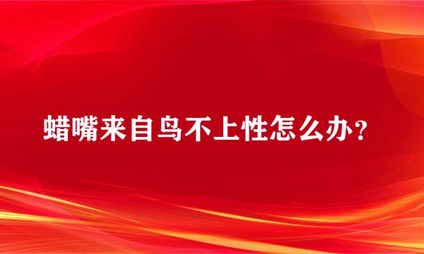 蜡嘴来自鸟不上性怎么办？