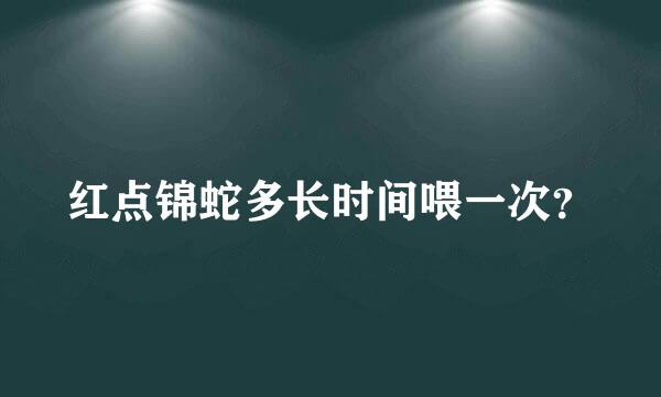 红点锦蛇多长时间喂一次？